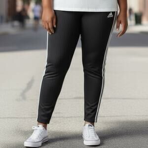 Adidas Womens Athletic Pants Size XL Black Skinny Leg Workout Gym Exercise Run